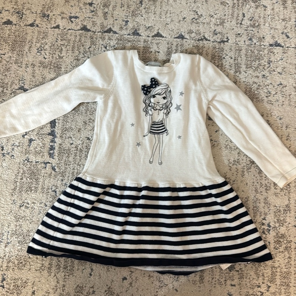 Girls 100% cotton long sleeve dress size 4T